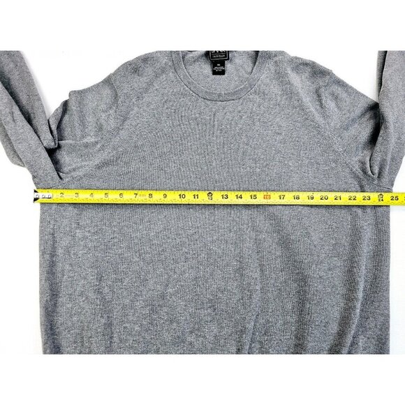Jos. A. Bank Size 2XL Men's Gray Traveler Long Sleeve Pima Cotton Crew Sweater - Picture 3 of 8